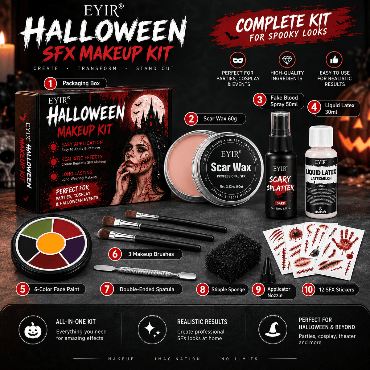Eyir - The Halloween Makeup Kit 🎃